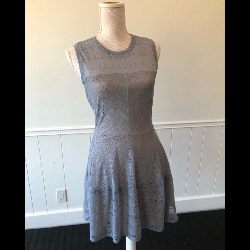BCBG Maxazaria pewter/lavender  dress size s